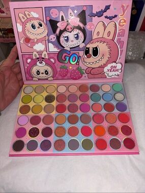 Pink 48-Shade Eyeshadow Palette - Vibrant Multicolor Looks
